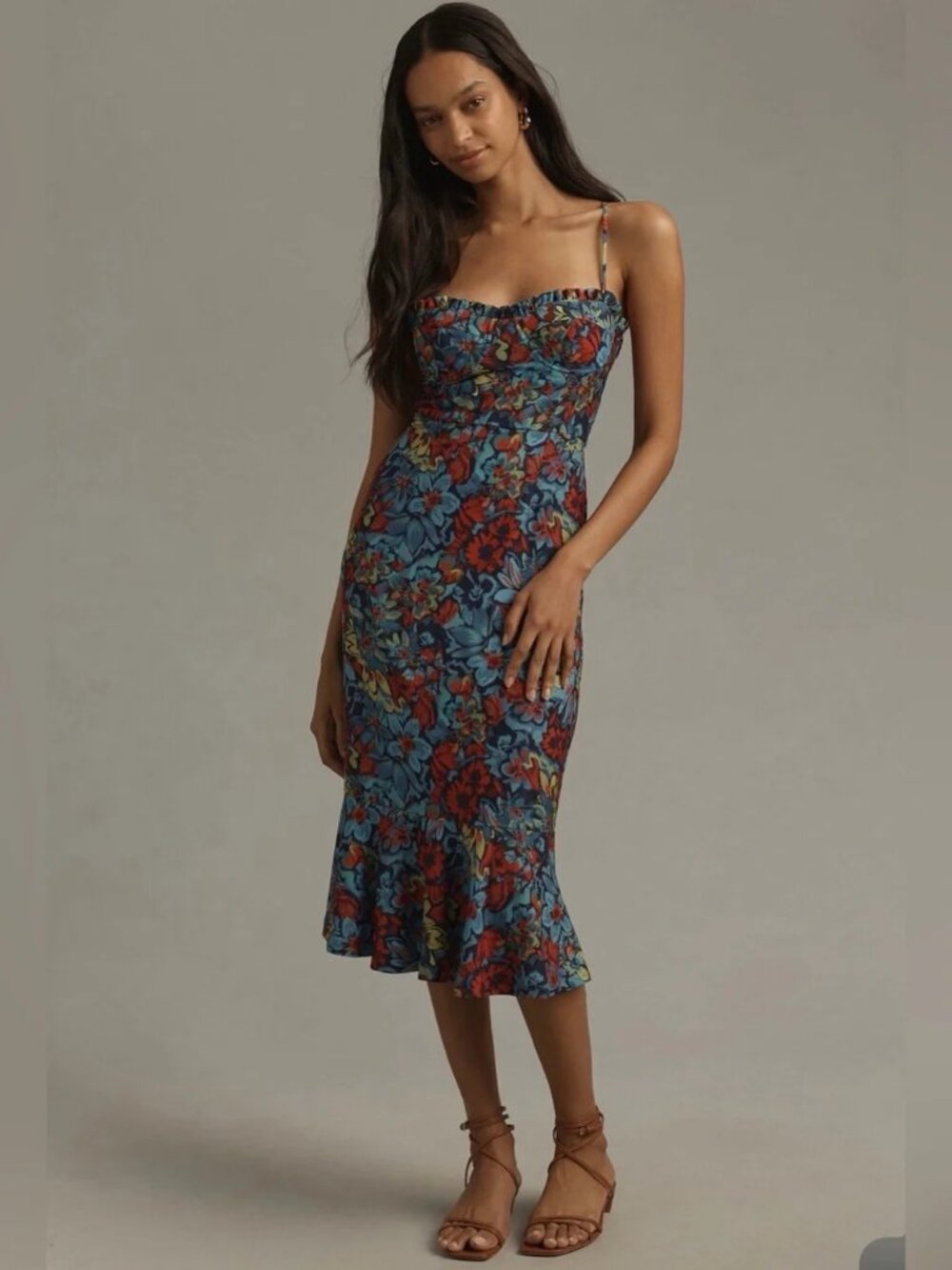 🆕Anthropologie Hutch Selene Sleeveless Sweetheart Midi Dress ** Size 8